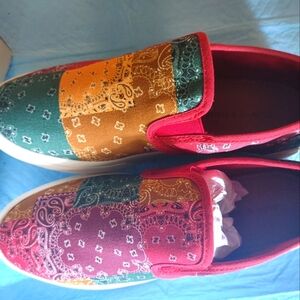 Sun & Stone Reins Bandana Slip-on Sneakers Men's Size 7.5